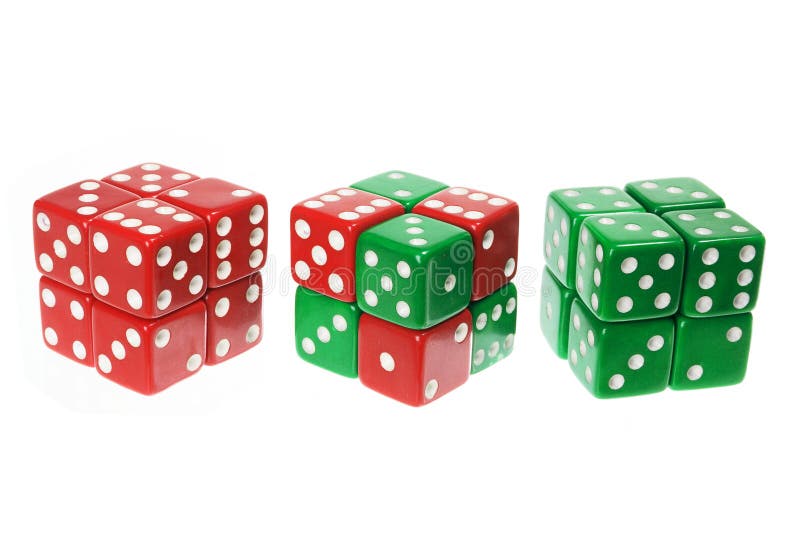Green And Red Dice On White Stock Photo Image of play, playing 6000882