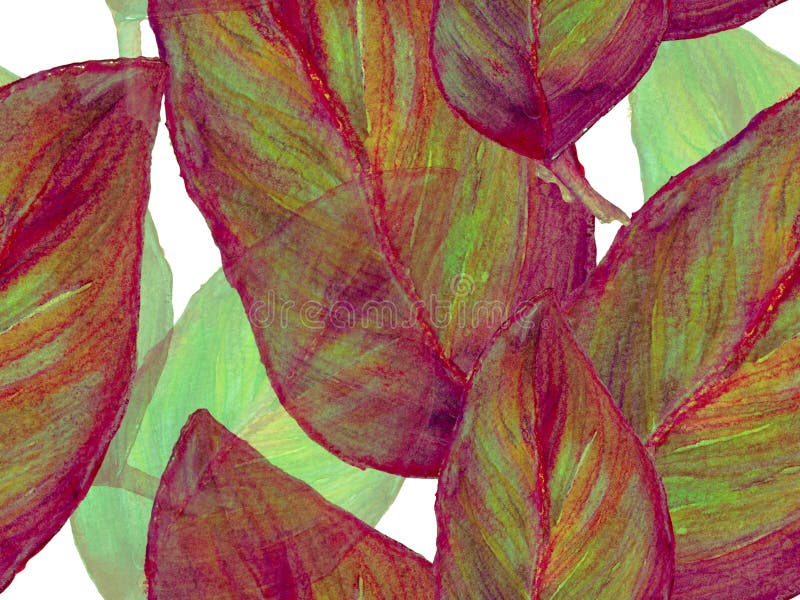 Green and Red Watercolor Floral Background. Tropical Summer Rapport. Watercolor Leaves Seamless Pattern.  Exotic Hawaiian Design. Upholstery Texture. Swimwear Print with Tropical Leaves. Green and Red Watercolor Floral Background. Tropical Summer Rapport. Watercolor Leaves Seamless Pattern.  Exotic Hawaiian Design. Upholstery Texture. Swimwear Print with Tropical Leaves.