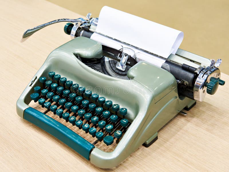Retro typewriter stock photo. Image of green, secretary 133839538