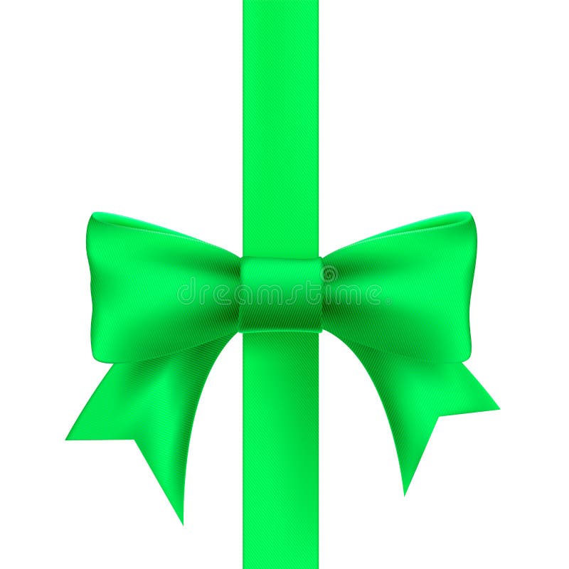 White square gift box with light green ribbon bow Vector Image