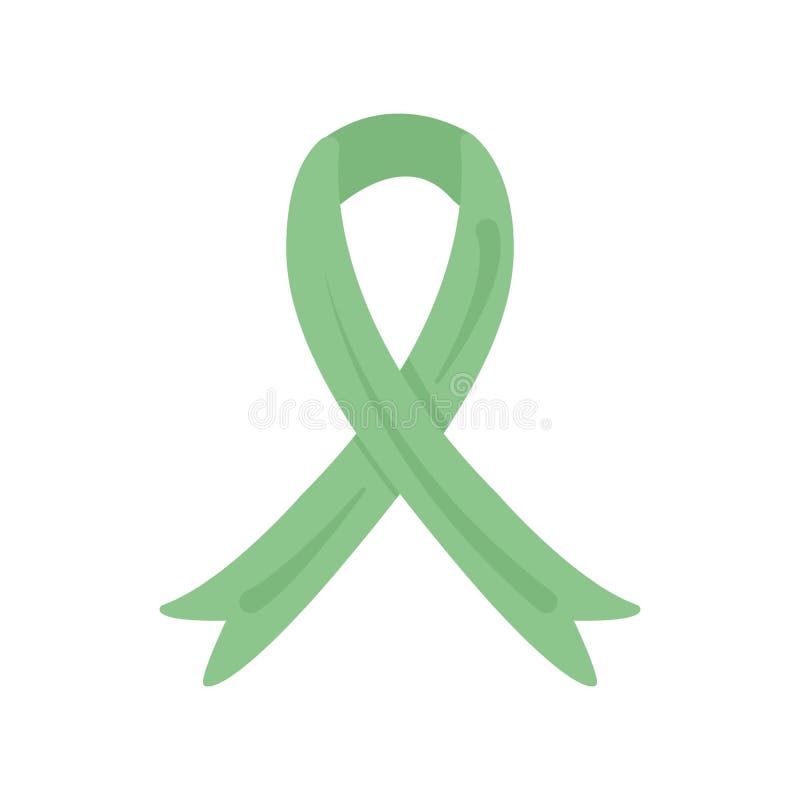 Green Ribbon International Symbol of Mental Health Awareness Month or Week  in May. Vector Illustration in Flat Style Stock Vector - Illustration of  environment, illness: 245191554