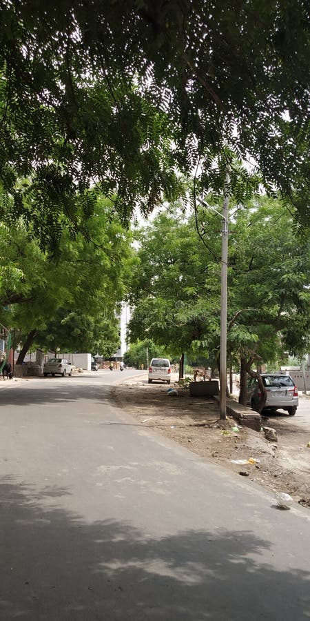 Green road india city stock image Green road india city stock image
