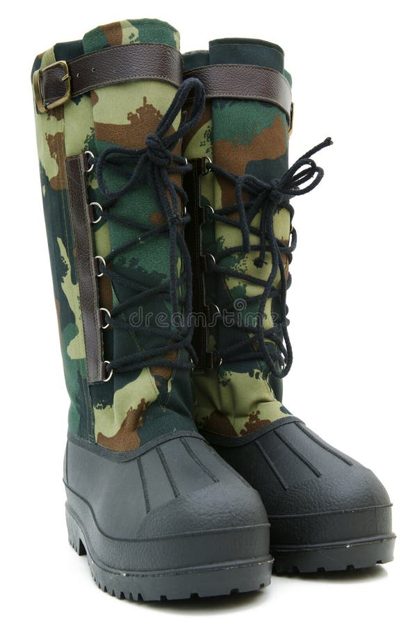 Green Rubber Boots Isolated Stock Image Image of rainy, leather 4173641