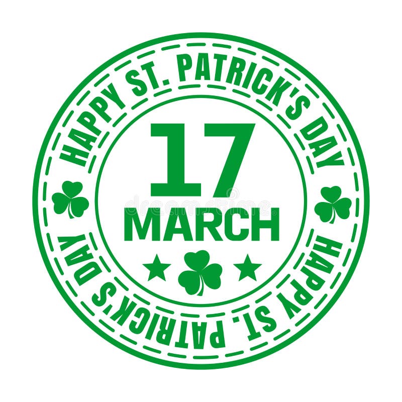 Green rubber stamp for St. Patricks Day royalty free illustration Green rubber stamp for St. Patricks Day royalty free illustration