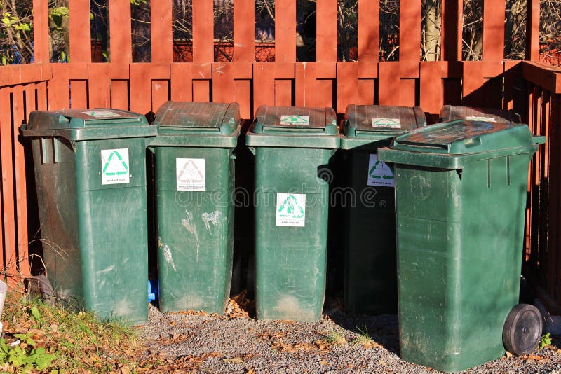 Green Bins For Rubbish Collection Editorial Stock Photo Image of