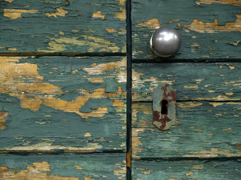 Green rustic door stock image. Image of detail, wall 11940189