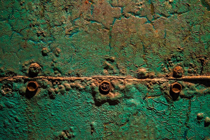 Green rusty metal