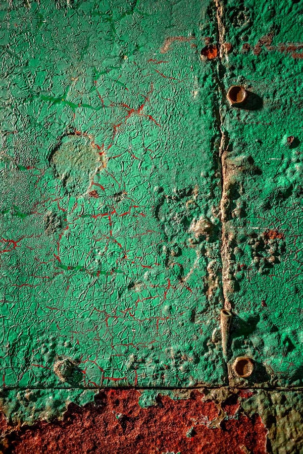 Green rusty metal