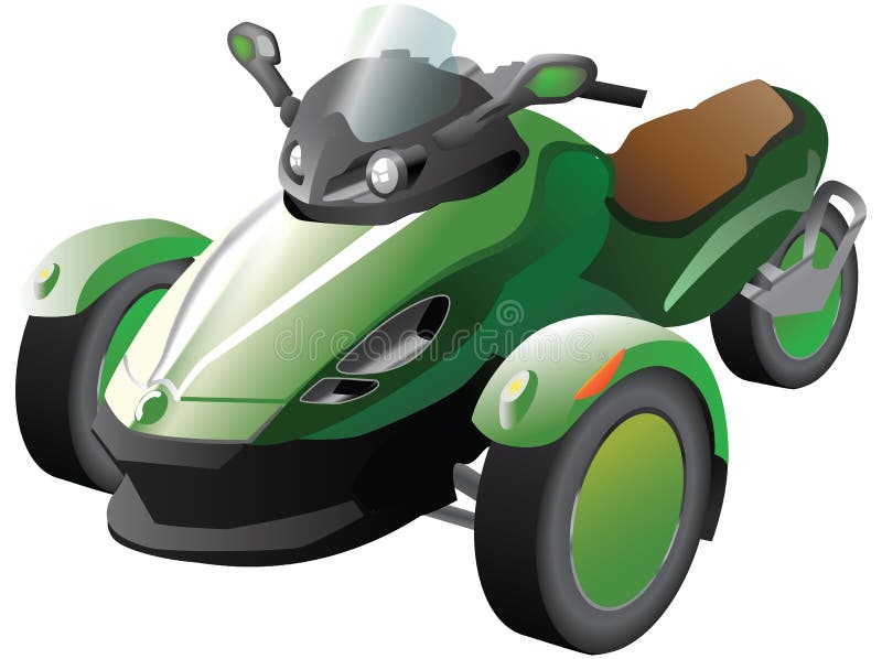 motor tricycle two wheels front