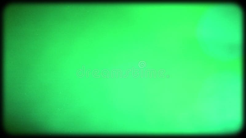 Effect of an Old TV with a Kinescope on a Green Screen. Green Screen