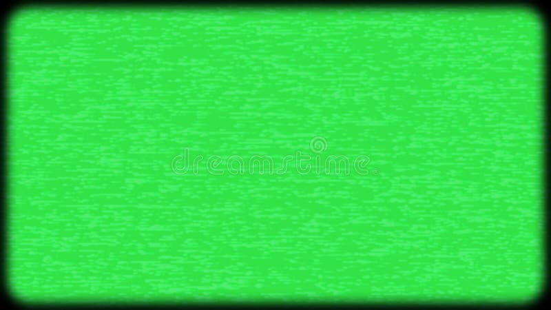 Green Screen with VHS Interference. Effect of an Old TV with a ...