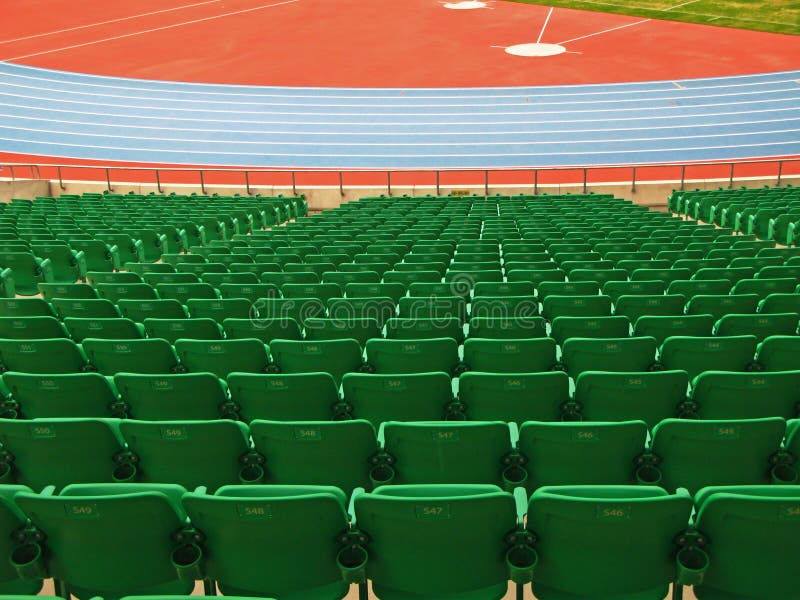 Green seats stock image Green seats stock image