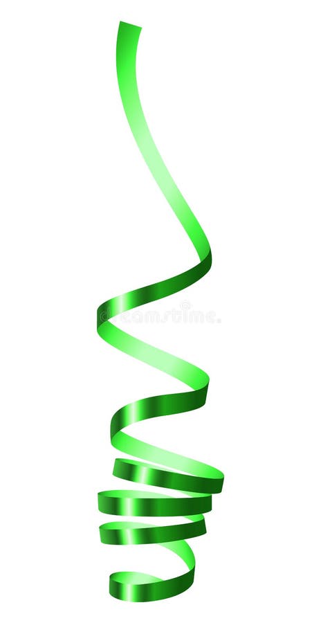 Download Green Serpentine Ribbon Mockup, Realistic Style Stock Illustration - Illustration of label ...