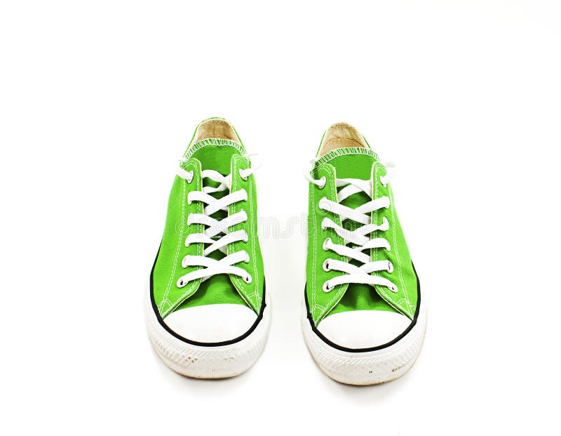 Green shoes tappning arkivbilder