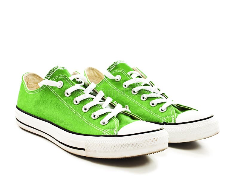 Green shoes tappning arkivfoton