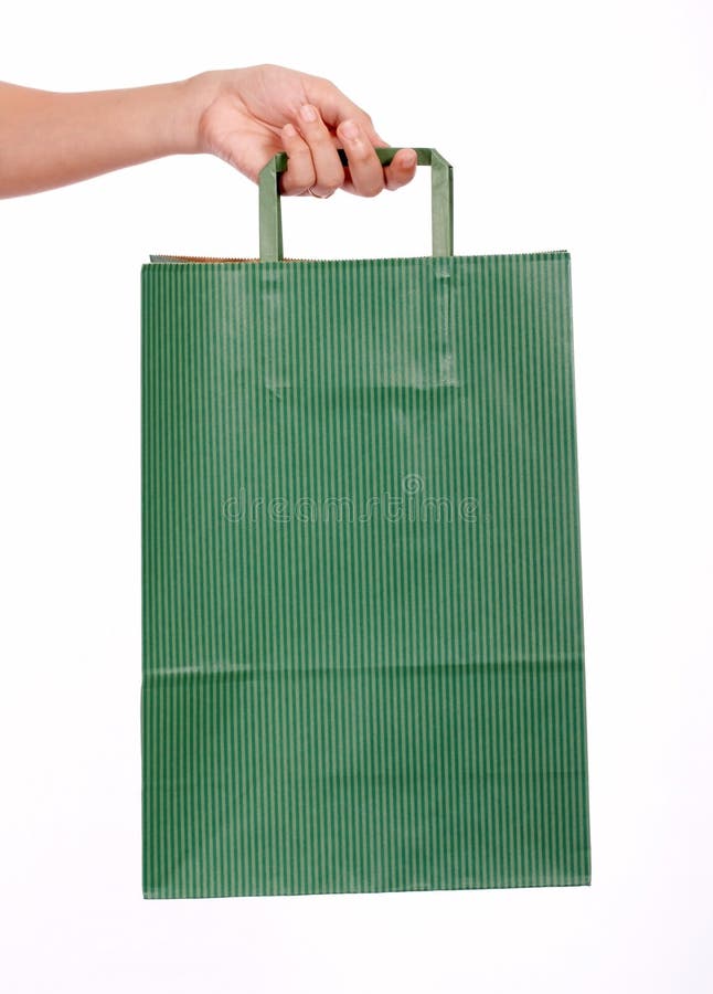 Green shopping bag stock image. Image of sale, shopaholic 5540779