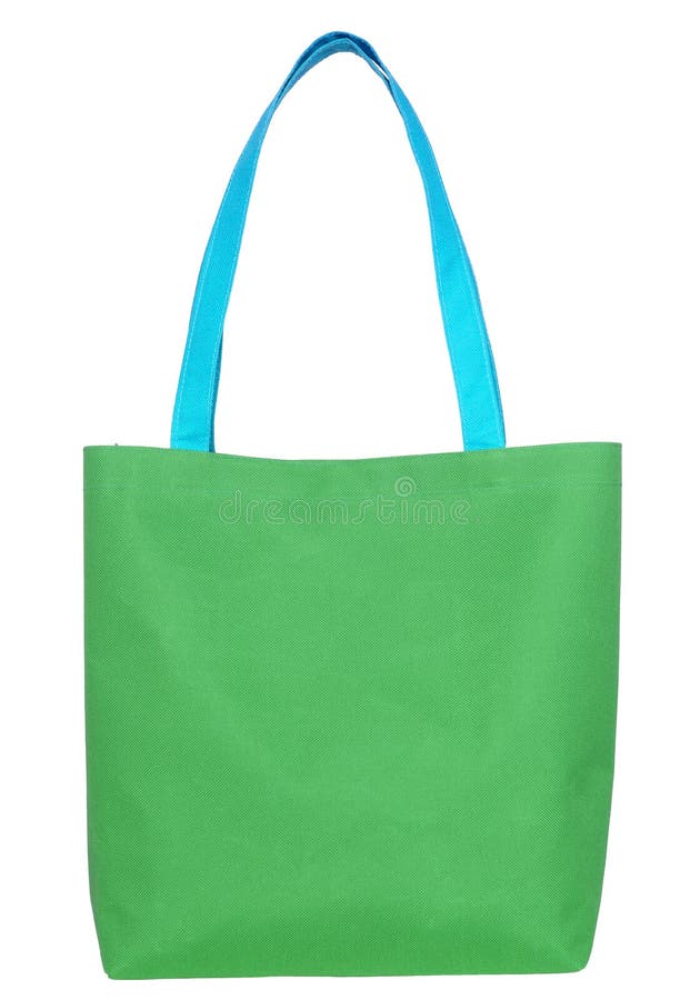 Green shopping fabric bag stock photo. Image of cotton 43865240