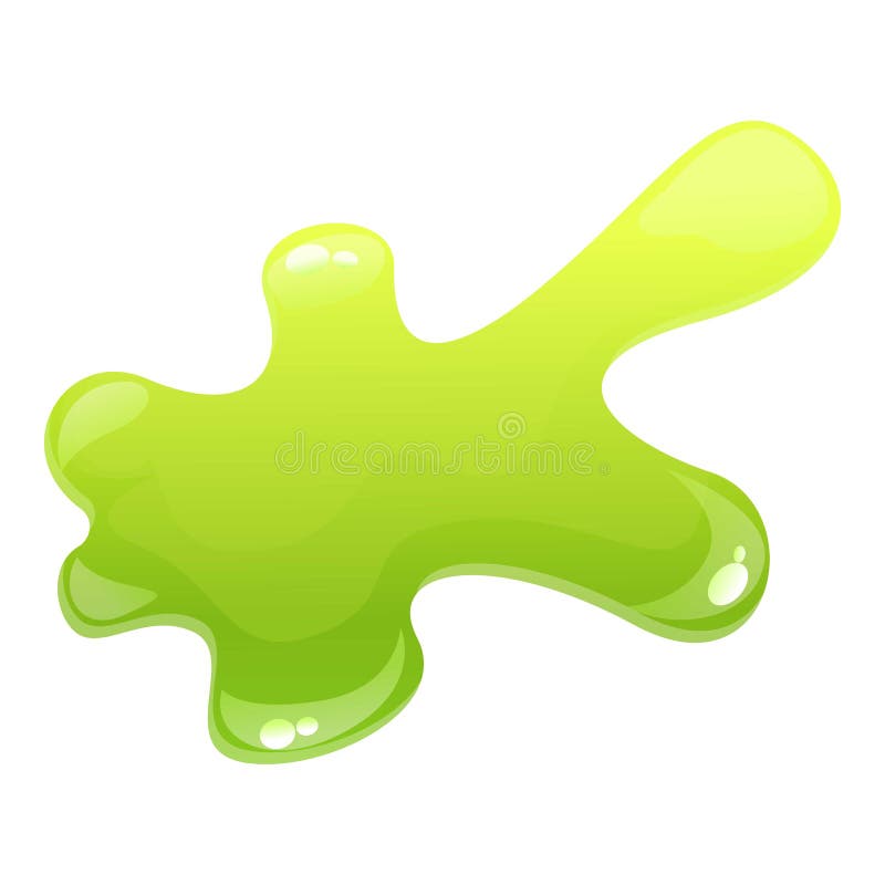 Cartoon slime dripping. Mucus green goo drip sticky slimy mucus
