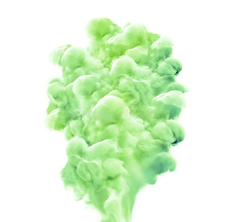 Green Smoke on White Background. 3d Illustration, 3d Rendering Stock ...