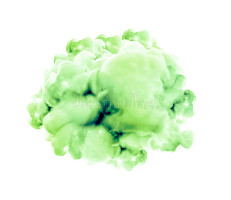 Green Smoke on White Background. 3d Illustration, 3d Rendering Stock ...