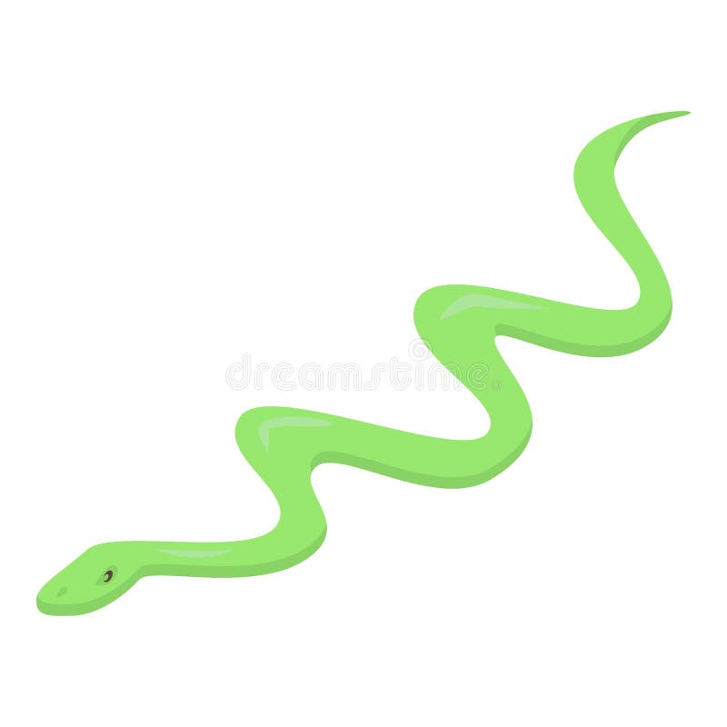 Green Snake Icon Isometric Style Stock Vector Illustration Of Fashion Colorful 183387375