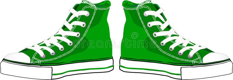 Green Sneakers Stock Illustrations – 2,854 Green Sneakers Stock ...