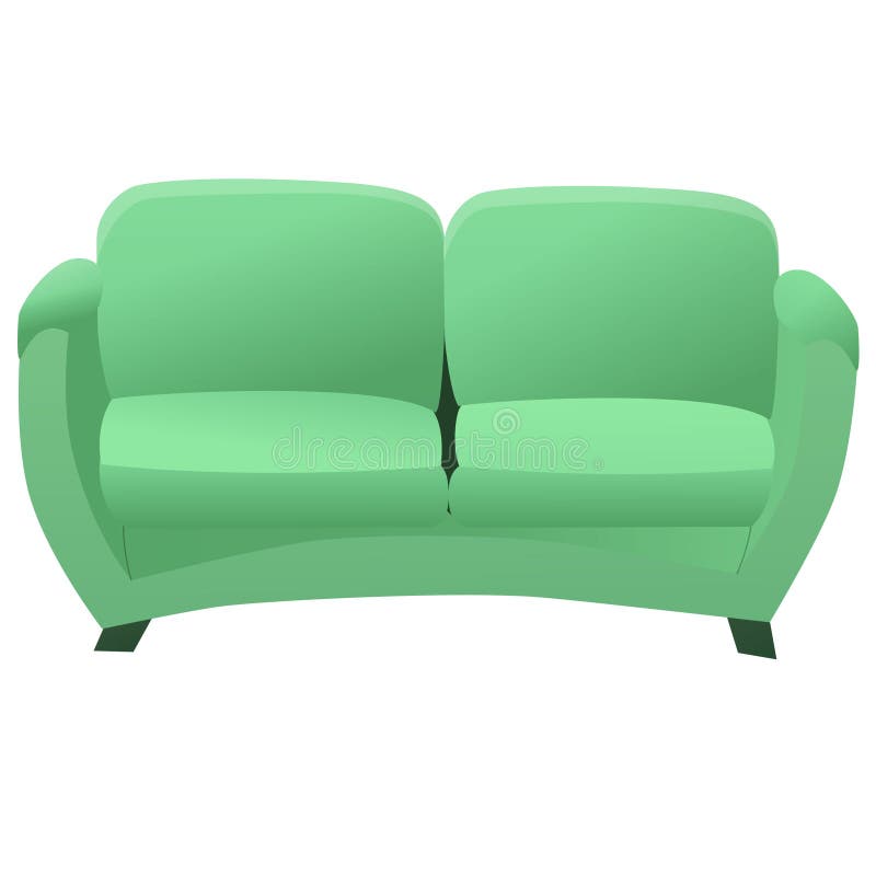 Green Sofa royalty free illustration