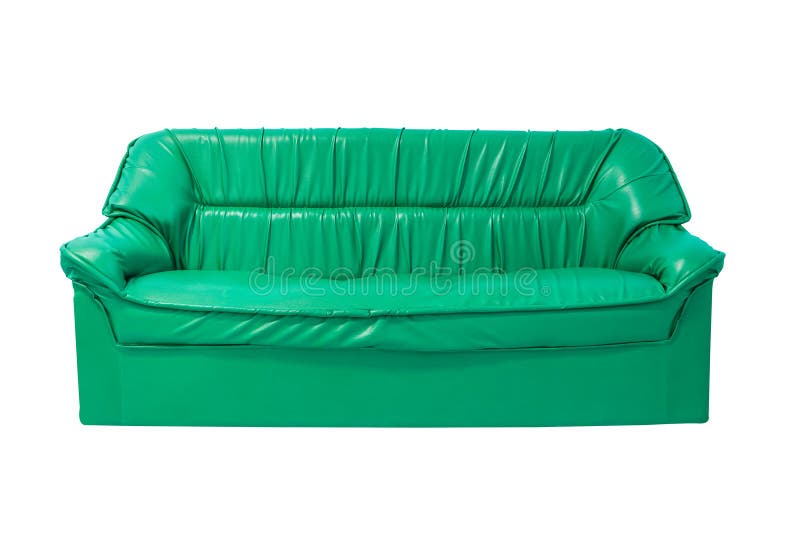 Green Sofa Armchair Isolated on White Stock Photo Image of chair