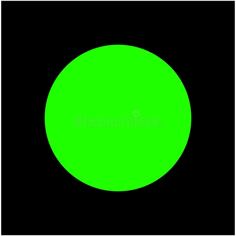Yellow Solid Dot on Black Background. Isolated Yellow Dot Stock Vector