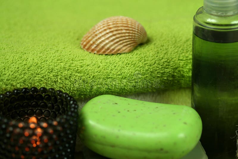 Green spa stock image. Image of massage, care, glass 12023739