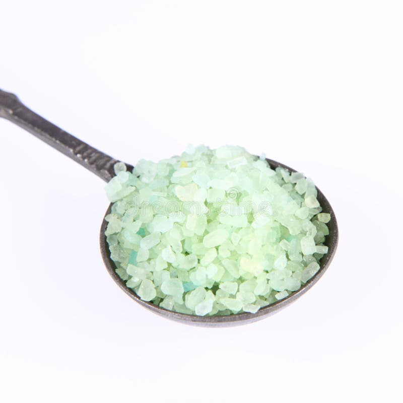 Green spa salt stock image. Image of healthy, salt, meditation 19054487