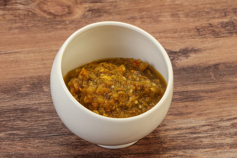 Green Spicy Sauce in the Bowl Stock Photo Image of salsa, food 200605910