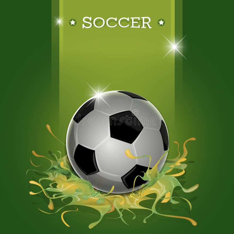 Green splatter soccer ball stock vector. Illustration of splatter 41541259