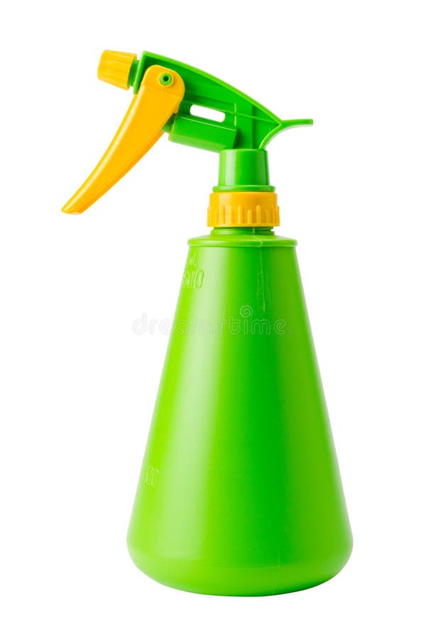 Green Spray Bottle, Isolated Stock Photo Image of spray, cleaning