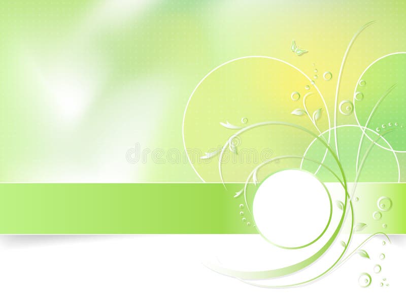 Green spring flower background vector illustration