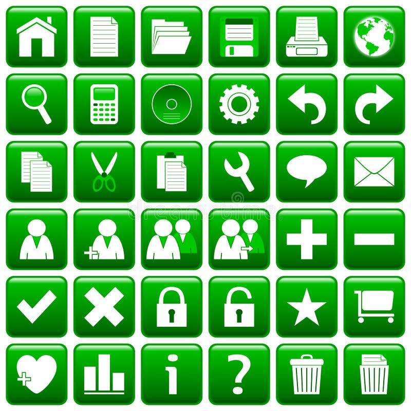 Green Square Web Buttons [1]