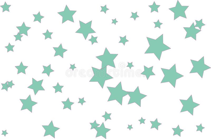 Green Stars on White Background Stock Vector - Illustration of vector,  pattern: 142336214