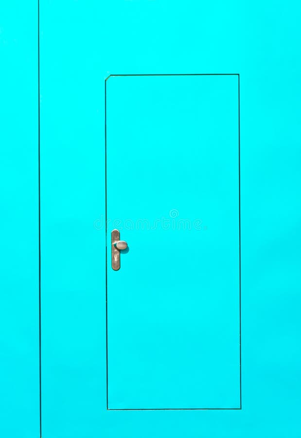 Green steel door stock image. Image of front, style, steel 19191791