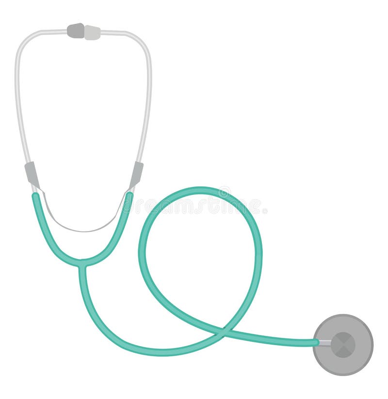 Green stethoscope, icon stock vector. Illustration of doctor 262386601
