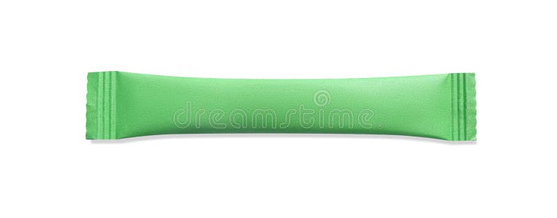 Green stick of sugar isolated on white royalty free stock image
