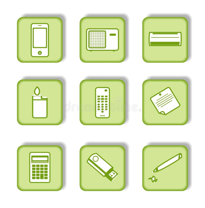 Green sticker with icon 9