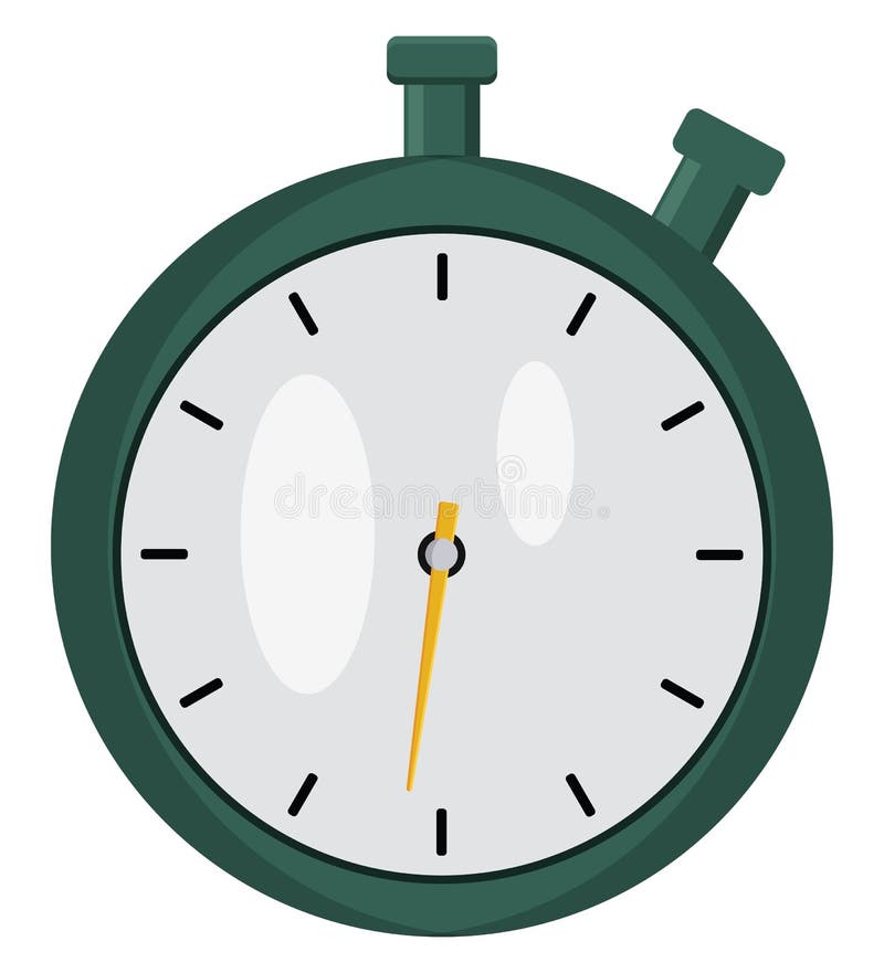 Green stopwatch, icon stock vector. Illustration of graphic 262386558