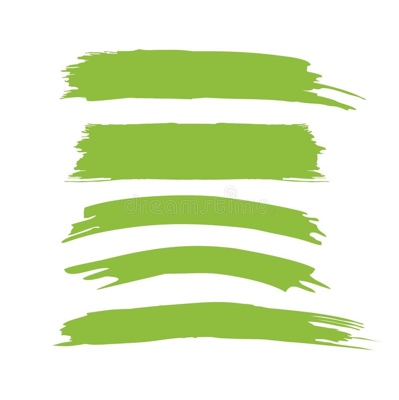 Green Stroke of the Paint Brush Isolated on White Stock Vector Illustration of acrylic, color