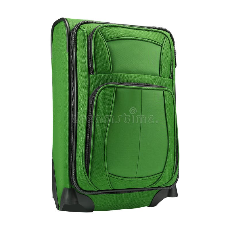 Green Suitcase Isolated On White Stock Photo Image of rucksack