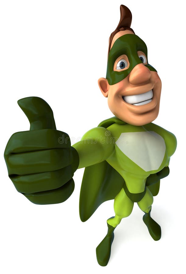 Green Superhero stock illustration. Image of cape, body 28495286