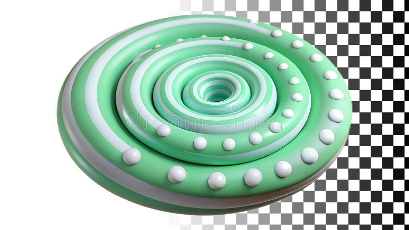 Green swirl, abstract shape, and fluid design png transparent image Generative AI royalty free illustration