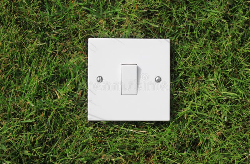 Green Switch stock image. Image of light, electric, grass 10096847