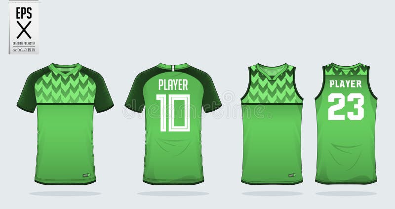 green basketball jersey template