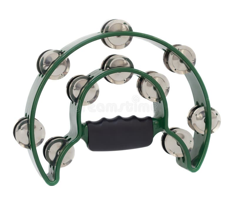 Green tambourine stock image. Image of culture, isolated 21252049