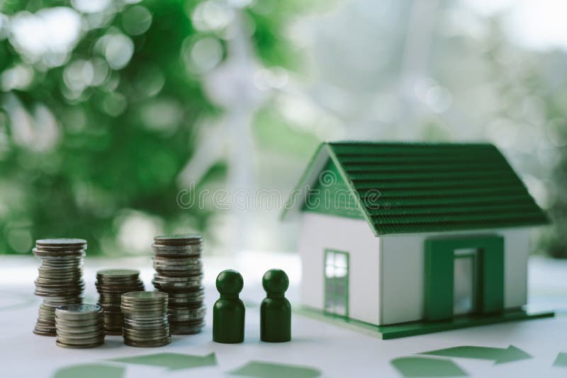 Green tax, bank new concept of green finance to invest in sustainable development projects, fostering social growth and stock photos